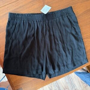Brochu Walker Black High-Waist Relaxed Shorts